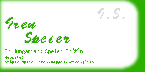 iren speier business card